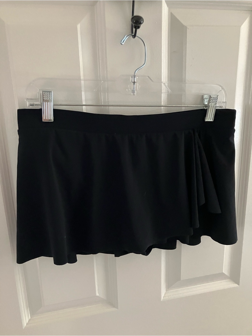 Gottex Black Swim Skirt with Side Ruffle